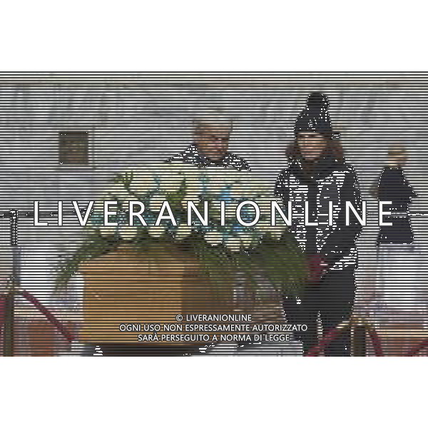 Roma 03 Dicembre 2025 Camera Ardente in onore di Nicola Pietrangeli, allestita al Foro Italico di Roma nello stadio a lui nominato. Nella Foto: il feretro Foto Credit: Andrea Bracaglia- AGENZIA ALDO LIVERANI SAS