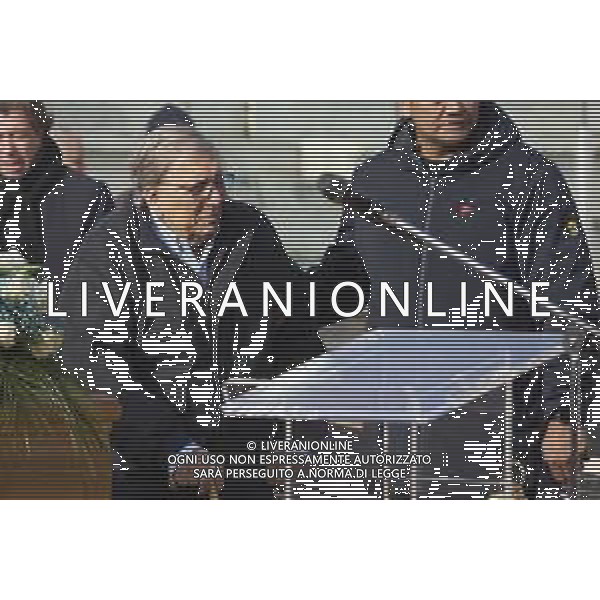 Roma 03 Dicembre 2025 Camera Ardente in onore di Nicola Pietrangeli, allestita al Foro Italico di Roma nello stadio a lui nominato. Nella Foto: il feretro Foto Credit: Andrea Bracaglia- AGENZIA ALDO LIVERANI SAS