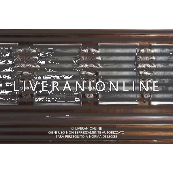 Roma 03 Dicembre 2025 Camera Ardente in onore di Nicola Pietrangeli, allestita al Foro Italico di Roma nello stadio a lui nominato. Nella Foto: il feretro Foto Credit: Andrea Bracaglia- AGENZIA ALDO LIVERANI SAS