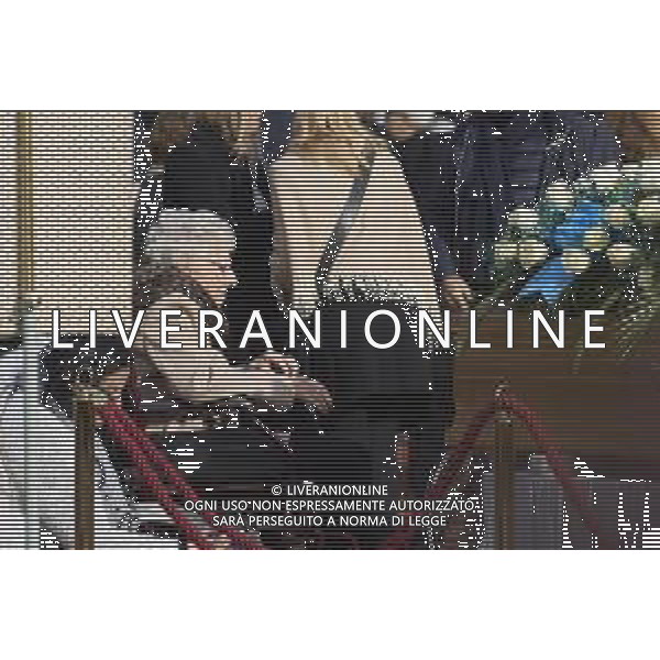 Roma 03 Dicembre 2025 Camera Ardente in onore di Nicola Pietrangeli, allestita al Foro Italico di Roma nello stadio a lui nominato. Nella Foto: il feretro Foto Credit: Andrea Bracaglia- AGENZIA ALDO LIVERANI SAS