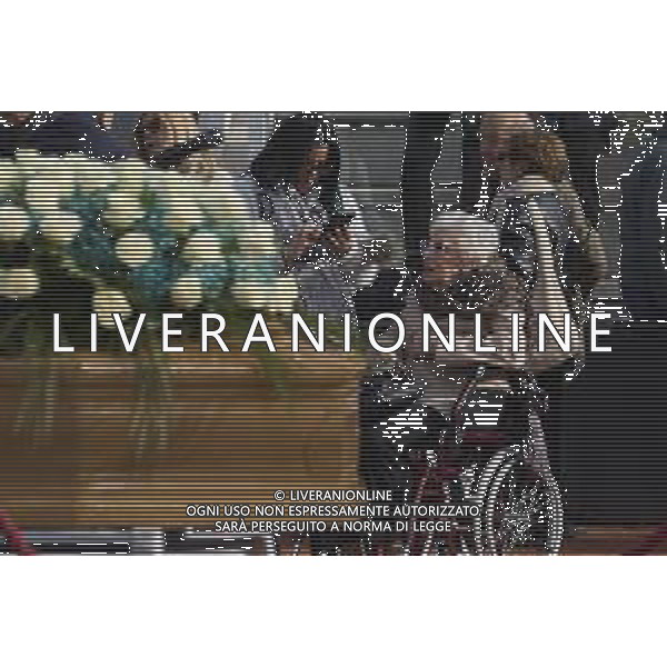 Roma 03 Dicembre 2025 Camera Ardente in onore di Nicola Pietrangeli, allestita al Foro Italico di Roma nello stadio a lui nominato. Nella Foto: il feretro Foto Credit: Andrea Bracaglia- AGENZIA ALDO LIVERANI SAS