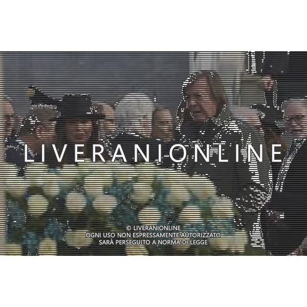 Roma 03 Dicembre 2025 Camera Ardente in onore di Nicola Pietrangeli, allestita al Foro Italico di Roma nello stadio a lui nominato. Nella Foto: Adriano Panatta, Anna Bonamigo Foto Credit: Andrea Bracaglia- AGENZIA ALDO LIVERANI SAS