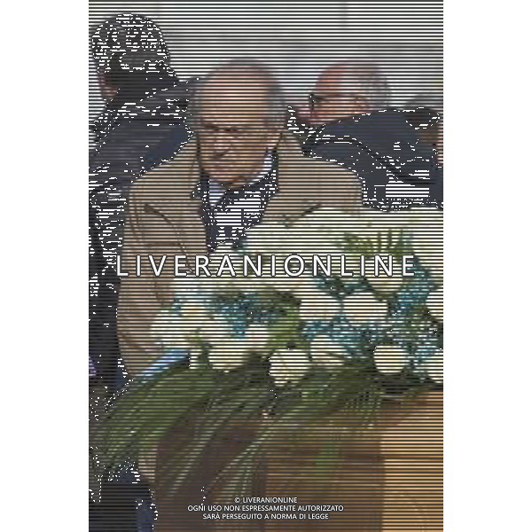 Roma 03 Dicembre 2025 Camera Ardente in onore di Nicola Pietrangeli, allestita al Foro Italico di Roma nello stadio a lui nominato. Nella Foto: Luigi Abete Foto Credit: Andrea Bracaglia- AGENZIA ALDO LIVERANI SAS