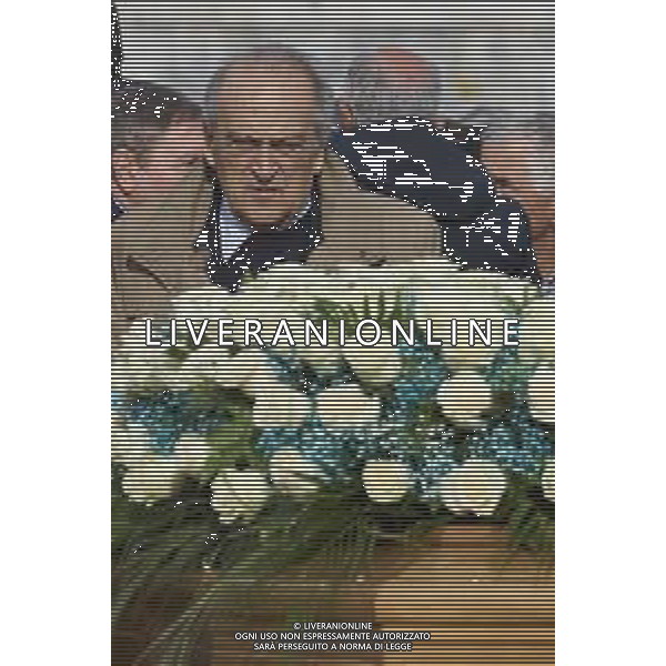 Roma 03 Dicembre 2025 Camera Ardente in onore di Nicola Pietrangeli, allestita al Foro Italico di Roma nello stadio a lui nominato. Nella Foto: Luigi Abete Foto Credit: Andrea Bracaglia- AGENZIA ALDO LIVERANI SAS