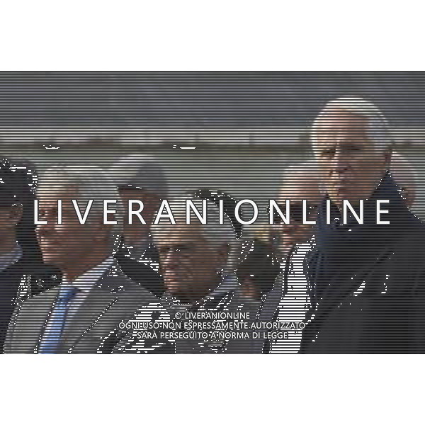 Roma 03 Dicembre 2025 Camera Ardente in onore di Nicola Pietrangeli, allestita al Foro Italico di Roma nello stadio a lui nominato. Nella Foto: Giovanni Malago’, Andrea Abodi Foto Credit: Andrea Bracaglia- AGENZIA ALDO LIVERANI SAS