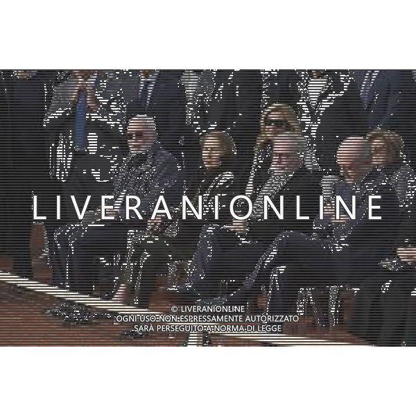 Roma 03 Dicembre 2025 Camera Ardente in onore di Nicola Pietrangeli, allestita al Foro Italico di Roma nello stadio a lui nominato. Nella Foto: Marco Pietrangeli, Filippo Pietrangeli, Angelo Binaghi Foto Credit: Andrea Bracaglia- AGENZIA ALDO LIVERANI SAS