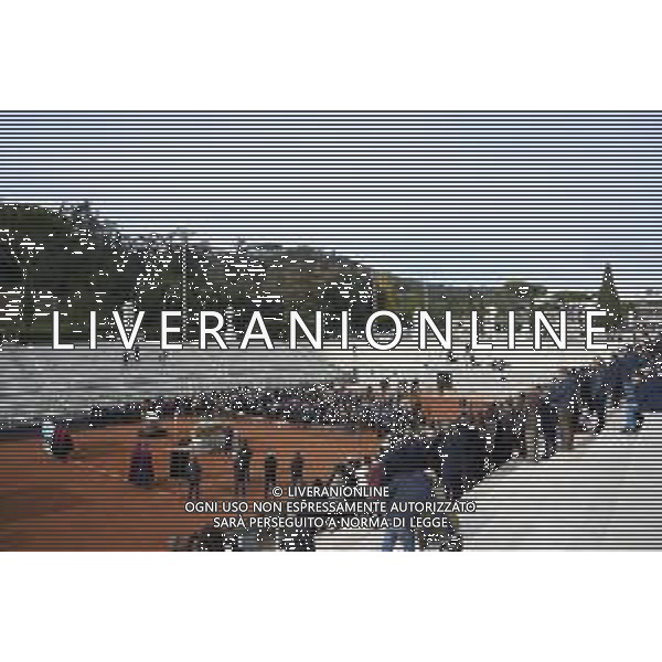 Roma 03 Dicembre 2025 Camera Ardente in onore di Nicola Pietrangeli, allestita al Foro Italico di Roma nello stadio a lui nominato. Nella Foto: Marco Pietrangeli, Filippo Pietrangeli, Angelo Binaghi Foto Credit: Andrea Bracaglia- AGENZIA ALDO LIVERANI SAS