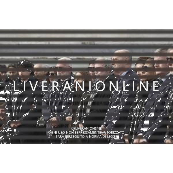 Roma 03 Dicembre 2025 Camera Ardente in onore di Nicola Pietrangeli, allestita al Foro Italico di Roma nello stadio a lui nominato. Nella Foto: Marco Pietrangeli, Filippo Pietrangeli, Angelo Binaghi Foto Credit: Andrea Bracaglia- AGENZIA ALDO LIVERANI SAS