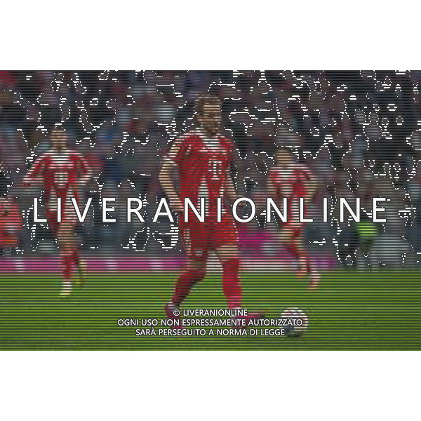 Harry Kane #9 (FC Bayern Muenchen), FC Bayern Muenchen vs. FC St. Pauli, Fussball, 1. Bundesliga, 12. Spieltag, 29.11.2025 DFB regulations prohibit any use of photographs as image sequences and/or quasi-video / action press AG KARMAPRESS-AG ALDO LIVERANI SAS