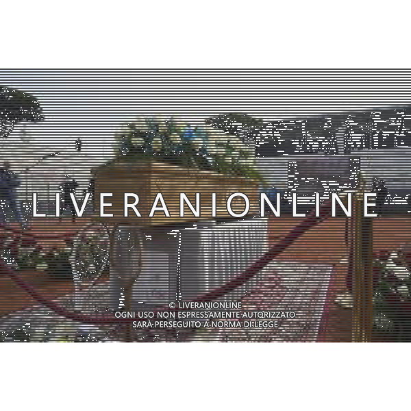 Roma 03 Dicembre 2025 Camera Ardente in onore di Nicola Pietrangeli, allestita al Foro Italico di Roma nello stadio a lui nominato. Nella Foto: il feretro Foto Credit: Andrea Bracaglia- AGENZIA ALDO LIVERANI SAS