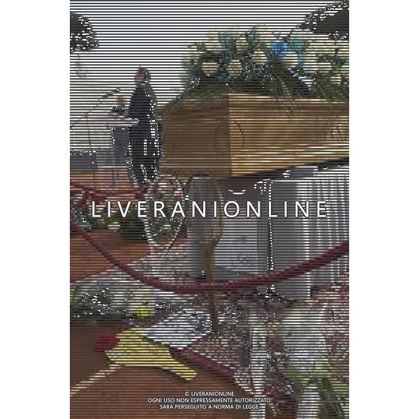 Roma 03 Dicembre 2025 Camera Ardente in onore di Nicola Pietrangeli, allestita al Foro Italico di Roma nello stadio a lui nominato. Nella Foto: il feretro Foto Credit: Andrea Bracaglia- AGENZIA ALDO LIVERANI SAS