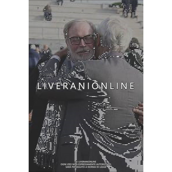 Roma 03 Dicembre 2025 Camera Ardente in onore di Nicola Pietrangeli, allestita al Foro Italico di Roma nello stadio a lui nominato. Nella Foto: Andrea Abodi, Filippo Pietrangeli Foto Credit: Andrea Bracaglia- AGENZIA ALDO LIVERANI SAS