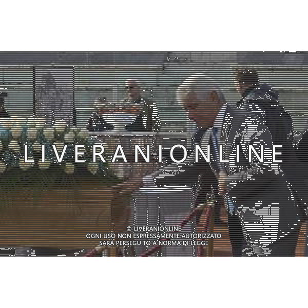 Roma 03 Dicembre 2025 Camera Ardente in onore di Nicola Pietrangeli, allestita al Foro Italico di Roma nello stadio a lui nominato. Nella Foto: Andrea Abodi Foto Credit: Andrea Bracaglia- AGENZIA ALDO LIVERANI SAS