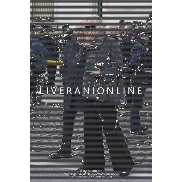 Roma 03 Dicembre 2025 Funerali di Nicola Pietrangeli a Roma nella Chiesa Parrocchiale Gran Madre di Dio. Nella Foto: Licia Colo’ Foto Credit: Andrea Bracaglia- AGENZIA ALDO LIVERANI SAS