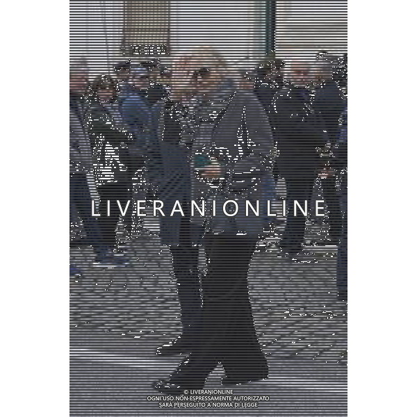 Roma 03 Dicembre 2025 Funerali di Nicola Pietrangeli a Roma nella Chiesa Parrocchiale Gran Madre di Dio. Nella Foto: Licia Colo’ Foto Credit: Andrea Bracaglia- AGENZIA ALDO LIVERANI SAS