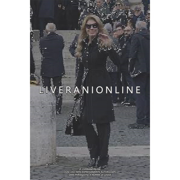 Roma 03 Dicembre 2025 Funerali di Nicola Pietrangeli a Roma nella Chiesa Parrocchiale Gran Madre di Dio. Nella Foto: Gabriella Carlucci Foto Credit: Andrea Bracaglia- AGENZIA ALDO LIVERANI SAS