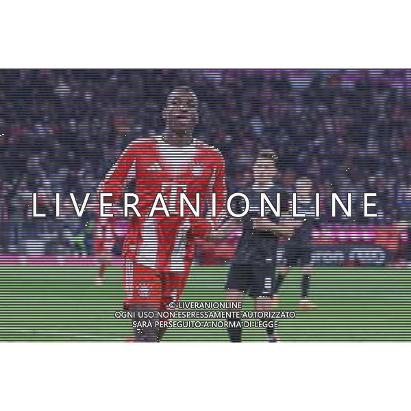 Jubel bei Nicolas Jackson #11 (FC Bayern Muenchen) nach seinem Tor zum 5:2, FC Bayern Muenchen vs. SC Freiburg, Fussball, Bundesliga, DFL, Saison 2025/2026, Hinrunde, 22.11.2025 DFB regulations prohibit any use of photographs as image sequences and/or quasi-video / action press AG KARMAPRESS-AG ALDO LIVERANI SAS