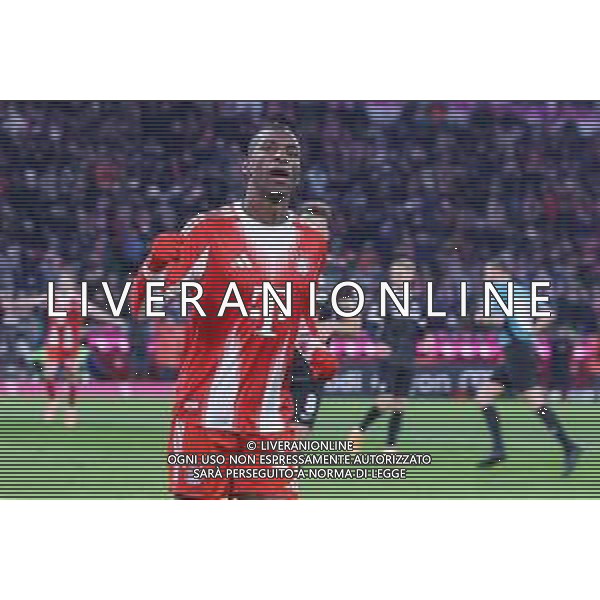 Jubel bei Nicolas Jackson #11 (FC Bayern Muenchen) nach seinem Tor zum 5:2, FC Bayern Muenchen vs. SC Freiburg, Fussball, Bundesliga, DFL, Saison 2025/2026, Hinrunde, 22.11.2025 DFB regulations prohibit any use of photographs as image sequences and/or quasi-video / action press AG KARMAPRESS-AG ALDO LIVERANI SAS