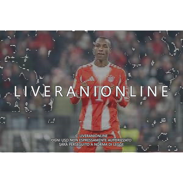 Torjubel Nicolas Jackson #11 (FC Bayern Muenchen) mit geballten Faeusten, FC Bayern Muenchen - SC Freiburg, Fussball, Bundesliga, 11. Spieltag, 22.11.2025 DFB regulations prohibit any use of photographs as image sequences and/or quasi-video / action press AG KARMAPRESS-AG ALDO LIVERANI SAS