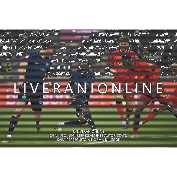 Inter vs Venezia nella foto Marcus Thuram (Inter) segna il gol del 3 a 0 Milano 03-12-2025 Stadio Giuseppe Meazza - San Siro Inter vs Venezia Coppa Italia Frecciarossa - ottavi di finale foto Roberto Garavaglia/Agenzia Aldo Liverani sas