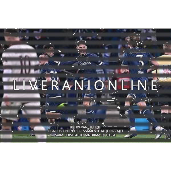 Torjubel zum 1:2 durch Cajetan Lenz #34 (Vfl Bochum), VfL Bochum vs. Dynamo Dresden, Fussball, 2. Bundesliga, 13. Spieltag, 21.11.2025 DFB regulations prohibit any use of photographs as image sequences and/or quasi-video / action press AG KARMAPRESS-AG ALDO LIVERANI SAS