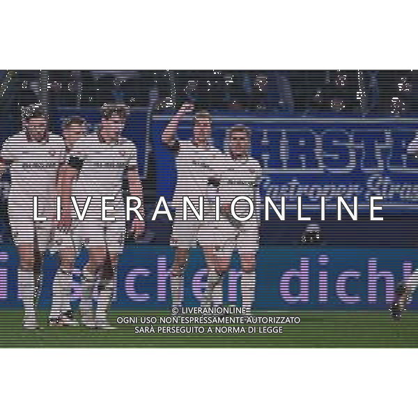 Torjubel zum 0:2 durch Vincent Vermeij #9 (Dresden), VfL Bochum vs. Dynamo Dresden, Fussball, 2. Bundesliga, 13. Spieltag, 21.11.2025 DFB regulations prohibit any use of photographs as image sequences and/or quasi-video / action press AG KARMAPRESS-AG ALDO LIVERANI SAS