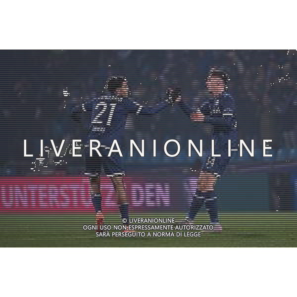 Torjubel zum 1:2 durch Cajetan Lenz #34 (Vfl Bochum), VfL Bochum vs. Dynamo Dresden, Fussball, 2. Bundesliga, 13. Spieltag, 21.11.2025 DFB regulations prohibit any use of photographs as image sequences and/or quasi-video / action press AG KARMAPRESS-AG ALDO LIVERANI SAS