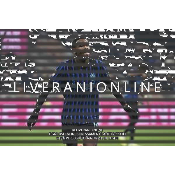 Inter vs Venezia nella foto Ange-Yoan Bonny (Inter) esultanza dopo il gol del 5 a 1 Milano 03-12-2025 Stadio Giuseppe Meazza - San Siro Inter vs Venezia Coppa Italia Frecciarossa - ottavi di finale foto Roberto Garavaglia/Agenzia Aldo Liverani sas