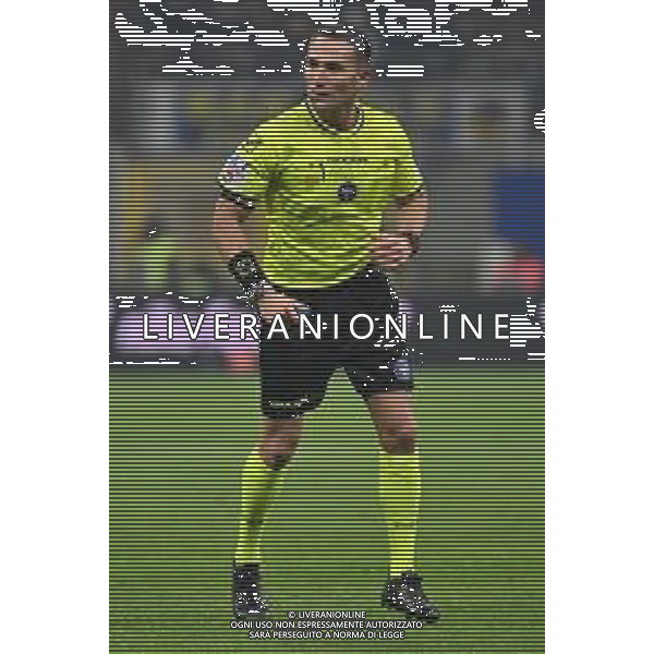 Inter vs Venezia nella foto l\'arbitro Davide Di Marco di Ciampino (Roma) Milano 03-12-2025 Stadio Giuseppe Meazza - San Siro Inter vs Venezia Coppa Italia Frecciarossa - ottavi di finale foto Roberto Garavaglia/Agenzia Aldo Liverani sas