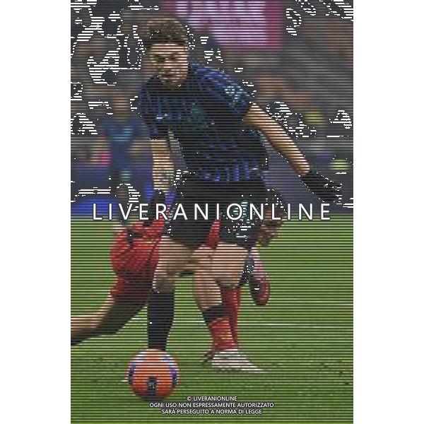 Inter vs Venezia nella foto Matteo Spinaccè (Inter) Milano 03-12-2025 Stadio Giuseppe Meazza - San Siro Inter vs Venezia Coppa Italia Frecciarossa - ottavi di finale foto Roberto Garavaglia/Agenzia Aldo Liverani sas