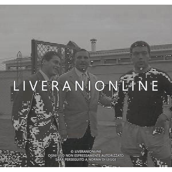 NEG-RETROSPETTIVA NICOLA PIETRANGELI TENNIS NELLA FOTO NICOLA PIETRANGELI CON FULVIO BERNARDINI -LOVATI E CANESTRI ANNI 1950-60 FOTO SANDRO VESPASIANI-AG ALDO LIVERANI SAS