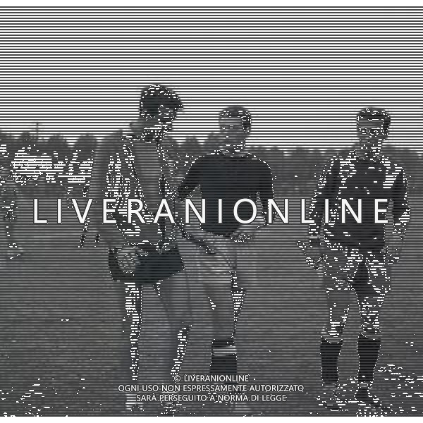 NEG-RETROSPETTIVA NICOLA PIETRANGELI TENNIS NELLA FOTO NICOLA PIETRANGELI CON FULVIO BERNARDINI -LOVATI E CANESTRI ANNI 1950-60 FOTO SANDRO VESPASIANI-AG ALDO LIVERANI SAS