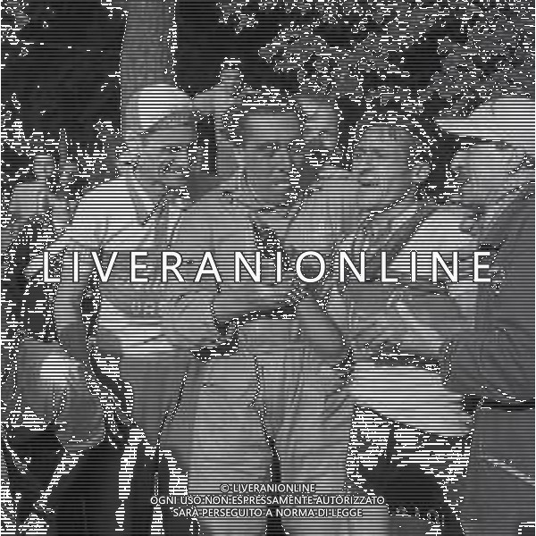 NEG-1949 GIRO D\'ITALIA TAPPA TERNI -ROMA VINTA DA MENON ANGELO NELLA FOTO ANGELO MENON FOTO SANDRO VESPASIANI-AG ALDO LIVERANI SAS