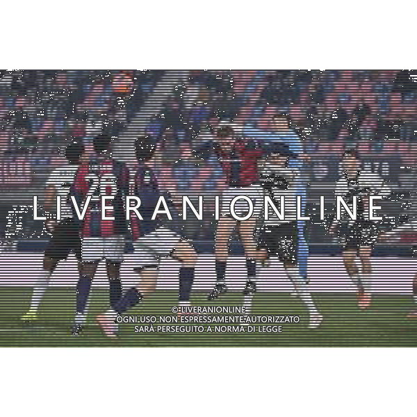 TVRG Bologna vs Parma nella foto mischia in area Parma Bologna 04-12-2025 Stadio Renato Dall\'Ara Bologna vs Parma Coppa Italia Frecciarossa - ottavi di finale foto Roberto Garavaglia/Agenzia Aldo Liverani sas