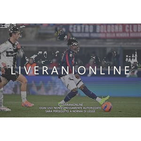 TVRG Bologna vs Parma nella foto la conclusione ravvicinata di Jonathan David Rowe (Bologna) che termina sul palo e poi viene ribattuta in rete dallo stesso Jonathan David Rowe (Bologna) per il gol dell\'1 a 1 Bologna 04-12-2025 Stadio Renato Dall\'Ara Bologna vs Parma Coppa Italia Frecciarossa - ottavi di finale foto Roberto Garavaglia/Agenzia Aldo Liverani sas