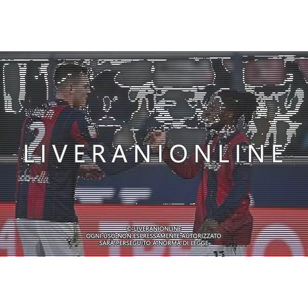 TVRG Bologna vs Parma nella foto Emil Holm (Bologna) e Jonathan David Rowe (Bologna) esultanza dopo il gol dell\'1 a 1 Bologna 04-12-2025 Stadio Renato Dall\'Ara Bologna vs Parma Coppa Italia Frecciarossa - ottavi di finale foto Roberto Garavaglia/Agenzia Aldo Liverani sas