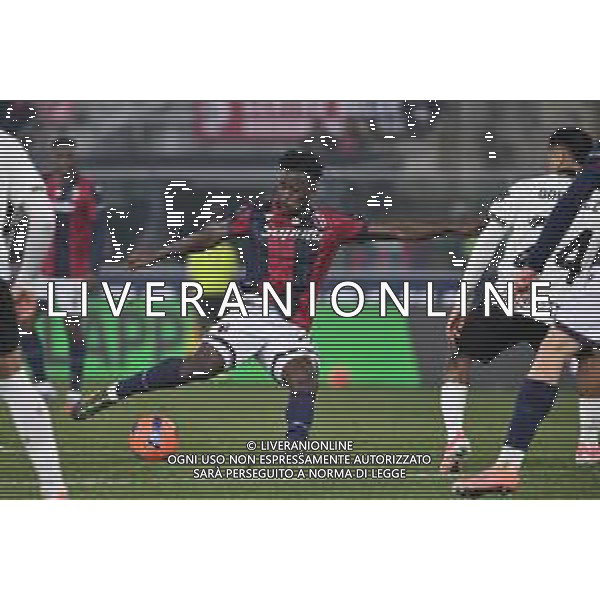 TVRG Bologna vs Parma nella foto Ibrahim Sulemana (Bologna) occasione da gol ribattuta da Christian Nahuel Ordonez (Parma) Bologna 04-12-2025 Stadio Renato Dall\'Ara Bologna vs Parma Coppa Italia Frecciarossa - ottavi di finale foto Roberto Garavaglia/Agenzia Aldo Liverani sas