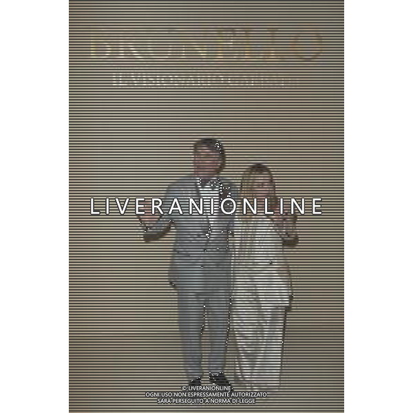 Roma 04 Dicembre 2025 - Cinecitta’, Red Carpet della Premiere Mondiale di ‘Brunello - Il Visionario Garbato’ Nella Foto: Giorgia Meloni, Brunello Cucinelli Foto Credit: Andrea Bracaglia- AGENZIA ALDO LIVERANI SAS