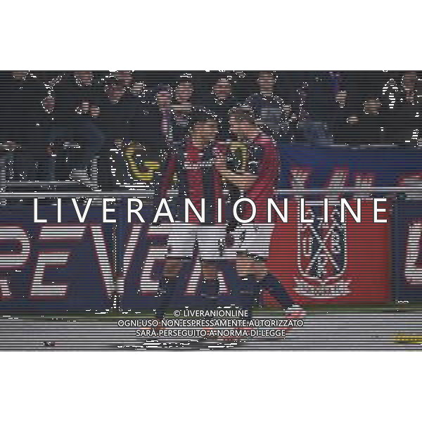 TVRG Bologna vs Parma nella foto Santiago Castro (Bologna) e Tommaso Pobega (Bologna) esultanza dopo il gol del 2 a 1 Bologna 04-12-2025 Stadio Renato Dall\'Ara Bologna vs Parma Coppa Italia Frecciarossa - ottavi di finale foto Roberto Garavaglia/Agenzia Aldo Liverani sas
