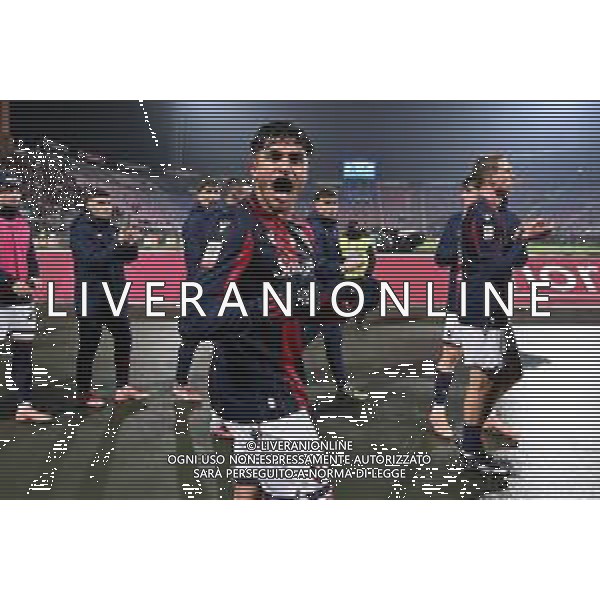 TVRG Bologna vs Parma nella foto Santiago Castro (Bologna) esultanza a fine partita Bologna 04-12-2025 Stadio Renato Dall\'Ara Bologna vs Parma Coppa Italia Frecciarossa - ottavi di finale foto Roberto Garavaglia/Agenzia Aldo Liverani sas