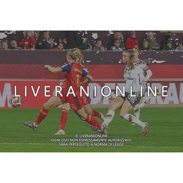 Schuss aufs Tor von Selina Cerci #15 (Deutschland), Deutschland vs. Spanien, Fussball, Frauen, UEFA, Women’s Nations League, Saison 2025/2026, Finale - Runde 1 von 2, 28.11.2025 / action press AG KARMAPRESS-AG ALDO LIVERANI SAS