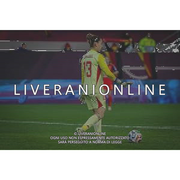 Cata Coll Lluch # (Spanien / Seleccion Espanola Femenina de Futbol), Deutschland vs. Spanien, Fussball, Frauen, UEFA, Women’s Nations League, Saison 2025/2026, Finale - Runde 1 von 2, 28.11.2025 / action press AG KARMAPRESS-AG ALDO LIVERANI SAS