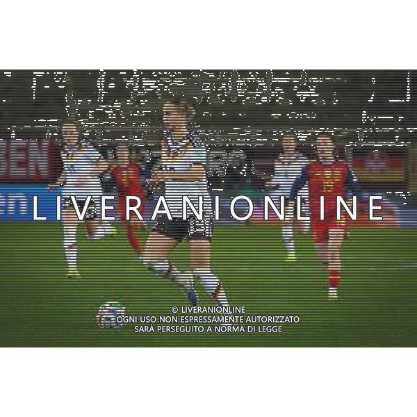 Klara Buehl #19 (Deutschland) in Aktion, Deutschland vs. Spanien, Fussball, Frauen, UEFA, Women’s Nations League, Saison 2025/2026, Finale - Runde 1 von 2, 28.11.2025 / action press AG KARMAPRESS-AG ALDO LIVERANI SAS