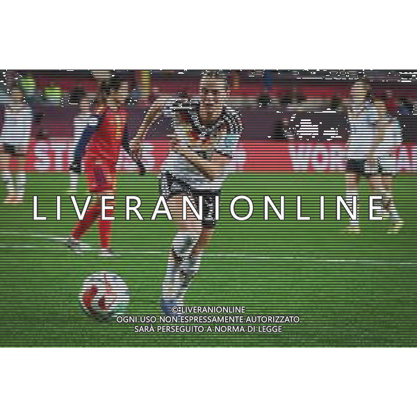 Klara Buehl #19 (Deutschland) in Aktion, Deutschland vs. Spanien, Fussball, Frauen, UEFA, Women’s Nations League, Saison 2025/2026, Finale - Runde 1 von 2, 28.11.2025 / action press AG KARMAPRESS-AG ALDO LIVERANI SAS