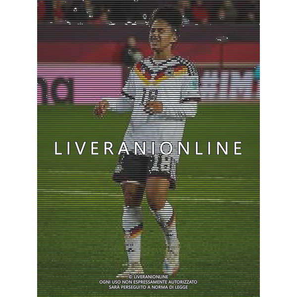 Enttaeuschung, Frust bei Shekiera Martinez #18 (Deutschland), Deutschland vs. Spanien, Fussball, Frauen, UEFA, Women’s Nations League, Saison 2025/2026, Finale - Runde 1 von 2, 28.11.2025 / action press AG KARMAPRESS-AG ALDO LIVERANI SAS
