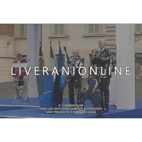 Roma 05 Dicembre 2025 Quirinale, Cerimonia per l\'accensione del bracere Olimpico. Nella Foto: Sergio Mattarella e Giovanni Malago’ Foto Credit: Andrea Bracaglia- AGENZIA ALDO LIVERANI SAS