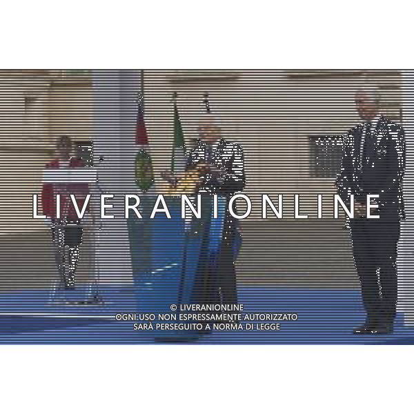 Roma 05 Dicembre 2025 Quirinale, Cerimonia per l\'accensione del bracere Olimpico. Nella Foto: Sergio Mattarella e Giovanni Malago’ Foto Credit: Andrea Bracaglia- AGENZIA ALDO LIVERANI SAS