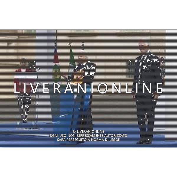 Roma 05 Dicembre 2025 Quirinale, Cerimonia per l\'accensione del bracere Olimpico. Nella Foto: Sergio Mattarella e Giovanni Malago’ Foto Credit: Andrea Bracaglia- AGENZIA ALDO LIVERANI SAS