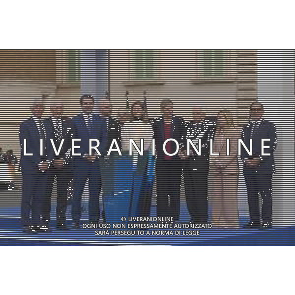 Roma 05 Dicembre 2025 Quirinale, Cerimonia per l\'accensione del bracere Olimpico. Nella Foto: Andrea Abodi, Luciano Buonfiglio, Matteo Salvini, Lorenzo Fontana, Giovanni Amoroso, Laura Mattarella, Kirsty Coventry, Sergio Mattarella, Giorgia Meloni, Ignazio La Russa Foto Credit: Andrea Bracaglia- AGENZIA ALDO LIVERANI SAS