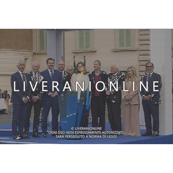 Roma 05 Dicembre 2025 Quirinale, Cerimonia per l\'accensione del bracere Olimpico. Nella Foto: Andrea Abodi, Luciano Buonfiglio, Matteo Salvini, Lorenzo Fontana, Giovanni Amoroso, Laura Mattarella, Kirsty Coventry, Sergio Mattarella, Giorgia Meloni, Ignazio La Russa Foto Credit: Andrea Bracaglia- AGENZIA ALDO LIVERANI SAS